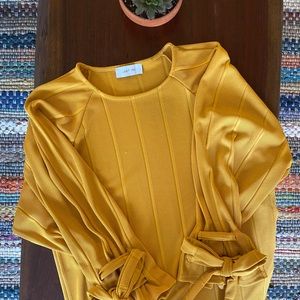ASOS Yellow Long Sleeve with tie detail